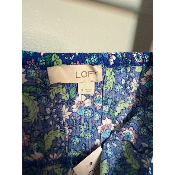 LOFT Blue Floral Midi Dress - Picture 3 of 7